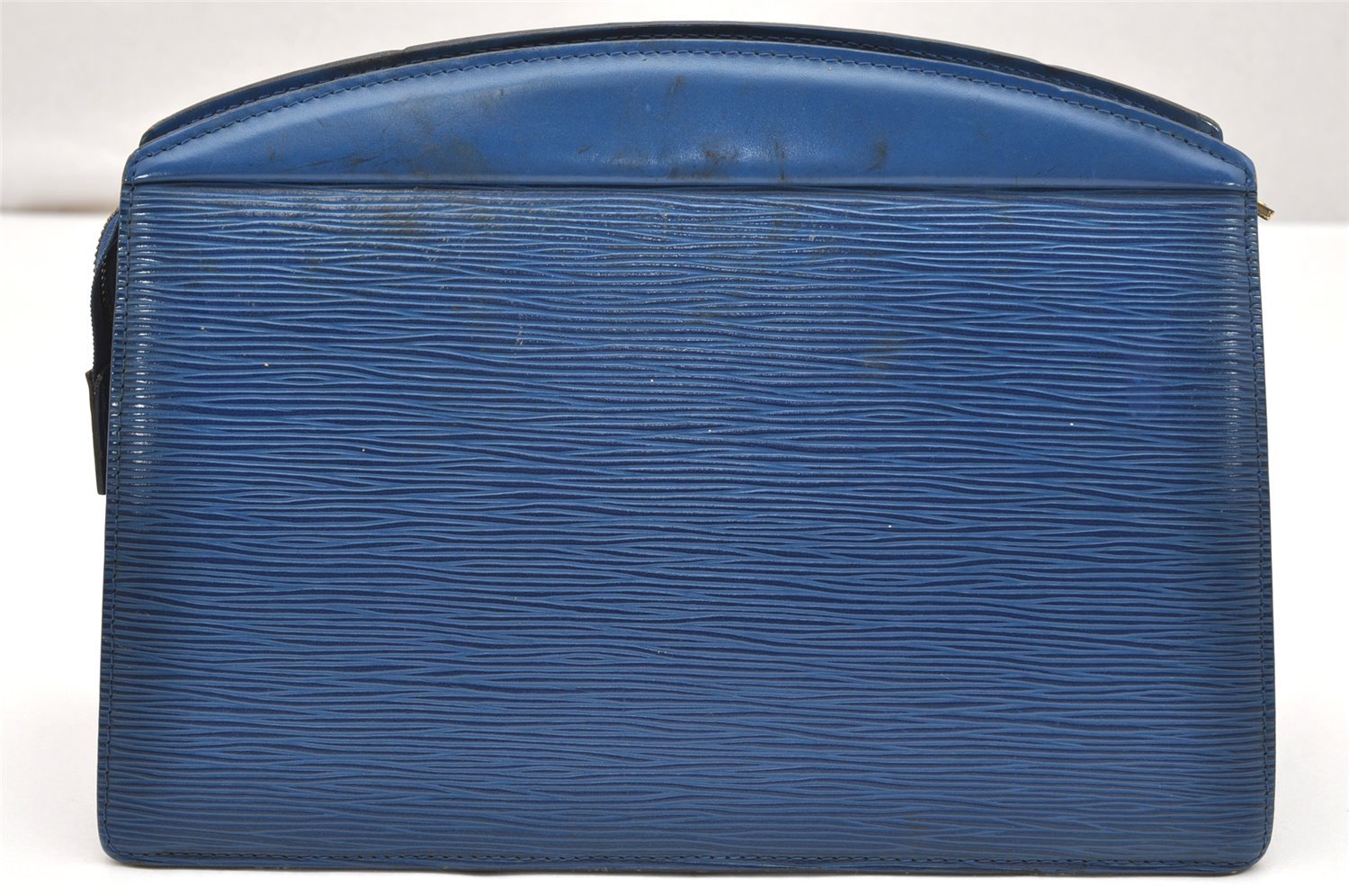 Authentic Louis Vuitton Epi Trousse Crete Clutch Bag Blue M48405 LV Junk 4505K