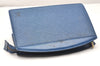Authentic Louis Vuitton Epi Trousse Crete Clutch Bag Blue M48405 LV Junk 4505K