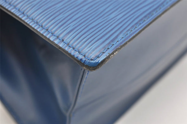 Authentic Louis Vuitton Epi Trousse Crete Clutch Bag Blue M48405 LV Junk 4505K