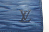 Authentic Louis Vuitton Epi Trousse Crete Clutch Bag Blue M48405 LV Junk 4505K
