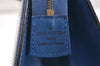 Authentic Louis Vuitton Epi Trousse Crete Clutch Bag Blue M48405 LV Junk 4505K