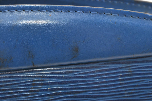 Authentic Louis Vuitton Epi Trousse Crete Clutch Bag Blue M48405 LV Junk 4505K