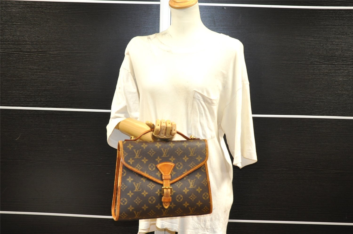 Authentic Louis Vuitton Monogram Bel Air 2Way Shoulder Hand Bag M51122 LV 4506I