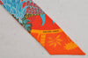 Authentic HERMES Twilly Scarf "Mythology Phoenix" Silk Orange 4506J