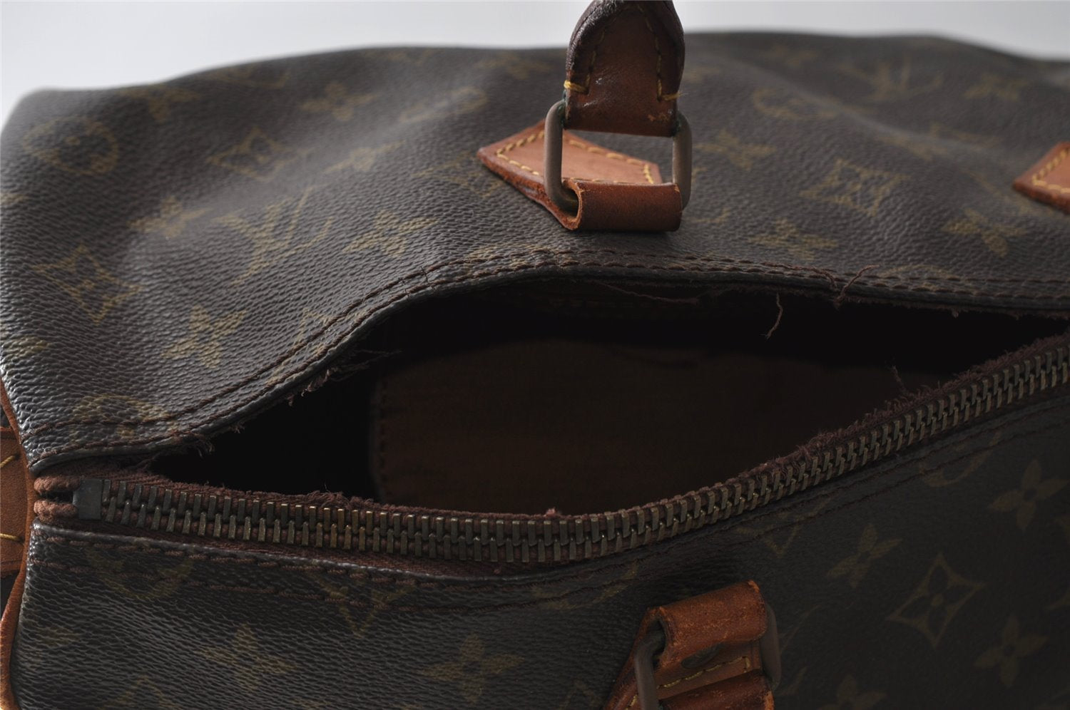 Authentic Louis Vuitton Monogram Speedy 35 Hand Boston Bag M41524 LV Junk 4507I