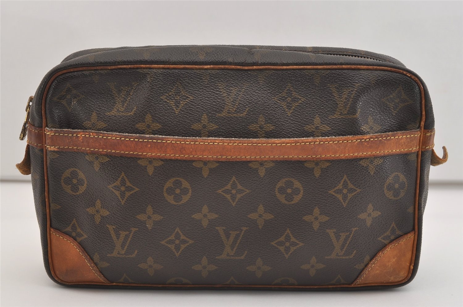 Authentic Louis Vuitton Monogram Compiegne 28 Clutch Hand Bag M51845 LV 4507J