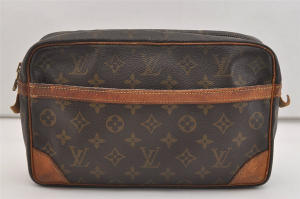 Authentic Louis Vuitton Monogram Compiegne 28 Clutch Hand Bag M51845 LV 4507J