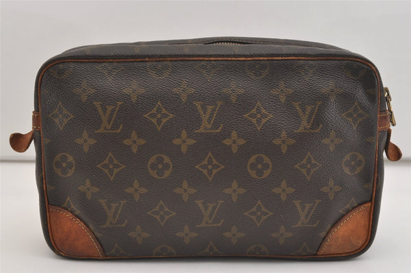Authentic Louis Vuitton Monogram Compiegne 28 Clutch Hand Bag M51845 LV 4507J