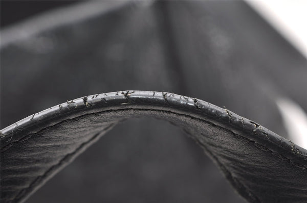 Authentic JIMMY CHOO Pimlico Star Pattern Leather Hand Tote Bag Black 4507K