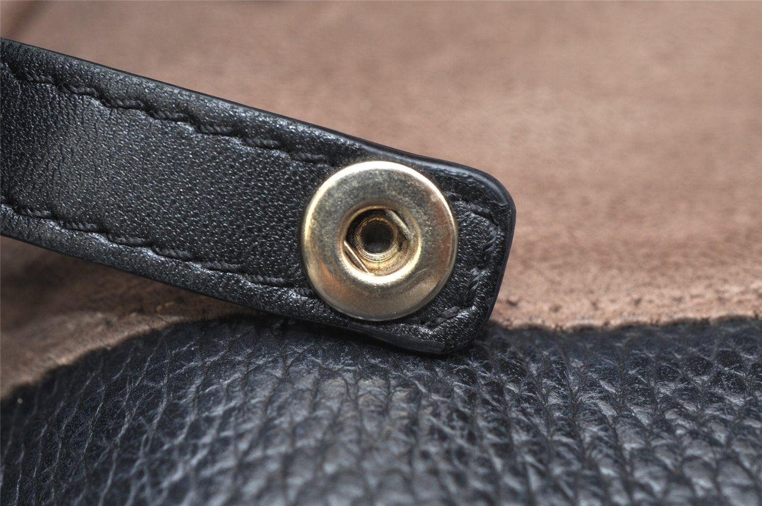 Authentic JIMMY CHOO Pimlico Star Pattern Leather Hand Tote Bag Black 4507K