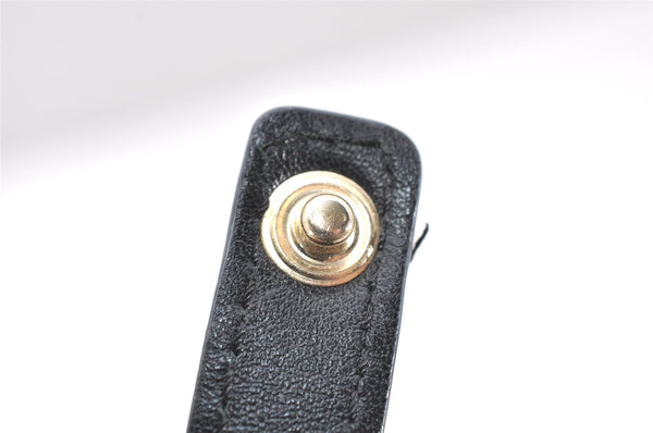 Authentic JIMMY CHOO Pimlico Star Pattern Leather Hand Tote Bag Black 4507K