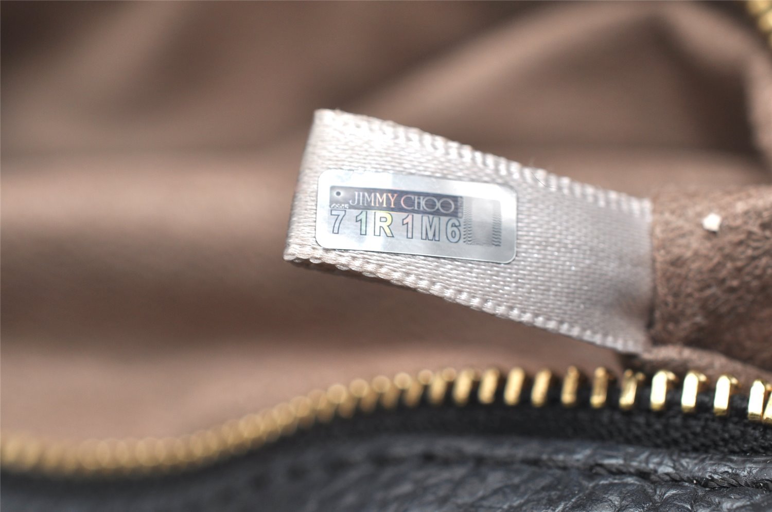 Authentic JIMMY CHOO Pimlico Star Pattern Leather Hand Tote Bag Black 4507K