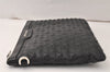 Authentic JIMMY CHOO Pimlico Star Pattern Leather Clutch Hand Bag Black 4508K