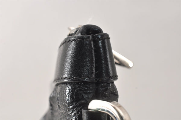 Authentic JIMMY CHOO Pimlico Star Pattern Leather Clutch Hand Bag Black 4508K