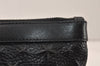 Authentic JIMMY CHOO Pimlico Star Pattern Leather Clutch Hand Bag Black 4508K