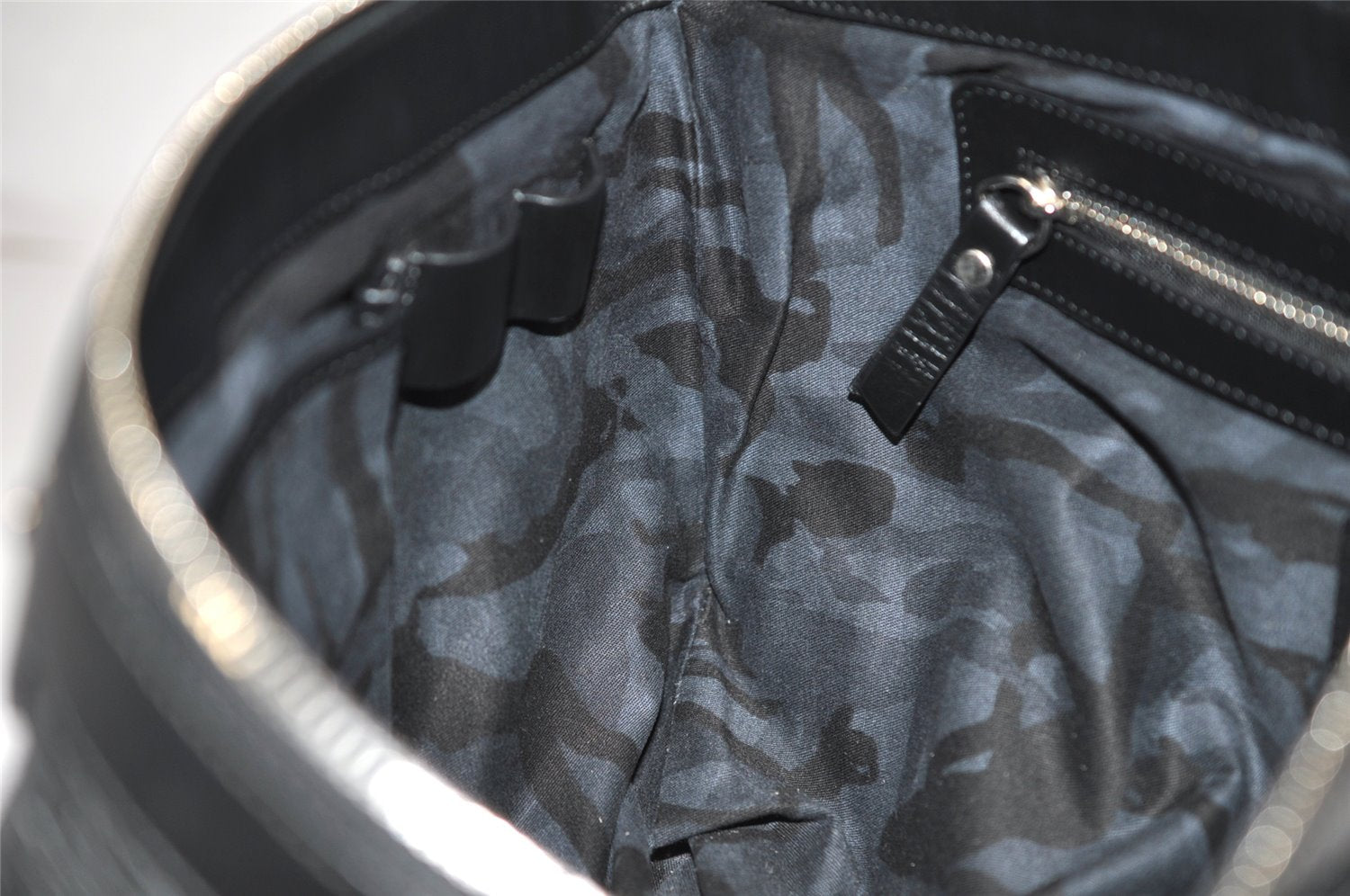 Authentic JIMMY CHOO Pimlico Star Pattern Leather Clutch Hand Bag Black 4508K