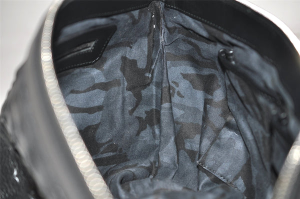 Authentic JIMMY CHOO Pimlico Star Pattern Leather Clutch Hand Bag Black 4508K