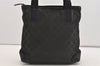 Authentic GUCCI Vintage Shoulder Tote Bag GG Canvas Leather 28893 Black 4509J