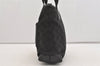 Authentic GUCCI Vintage Shoulder Tote Bag GG Canvas Leather 28893 Black 4509J