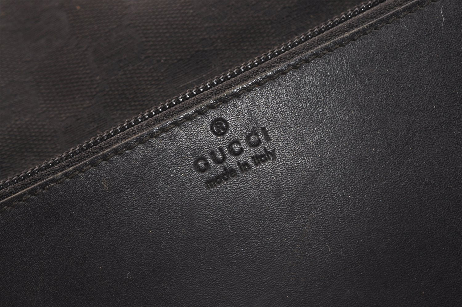 Authentic GUCCI Vintage Shoulder Tote Bag GG Canvas Leather 28893 Black 4509J