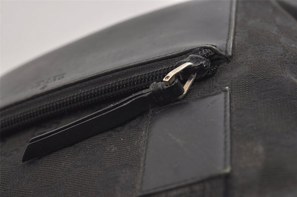 Authentic GUCCI Vintage Shoulder Tote Bag GG Canvas Leather 28893 Black 4509J