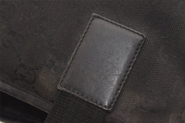 Authentic GUCCI Vintage Shoulder Tote Bag GG Canvas Leather 28893 Black 4509J