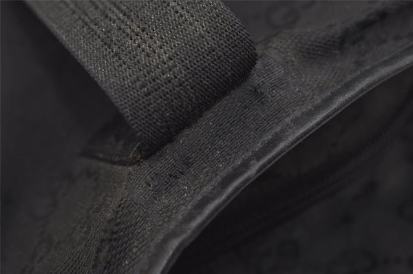 Authentic GUCCI Vintage Shoulder Tote Bag GG Canvas Leather 28893 Black 4509J