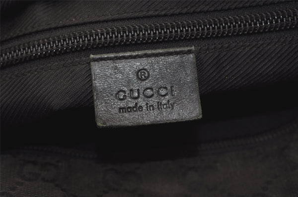 Authentic GUCCI Vintage Shoulder Tote Bag GG Canvas Leather 28893 Black 4509J
