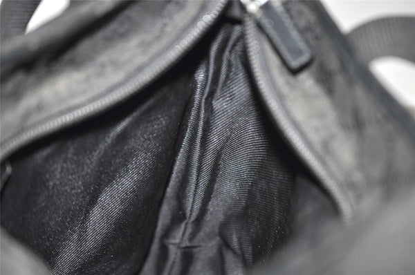 Authentic GUCCI Vintage Shoulder Tote Bag GG Canvas Leather 28893 Black 4509J