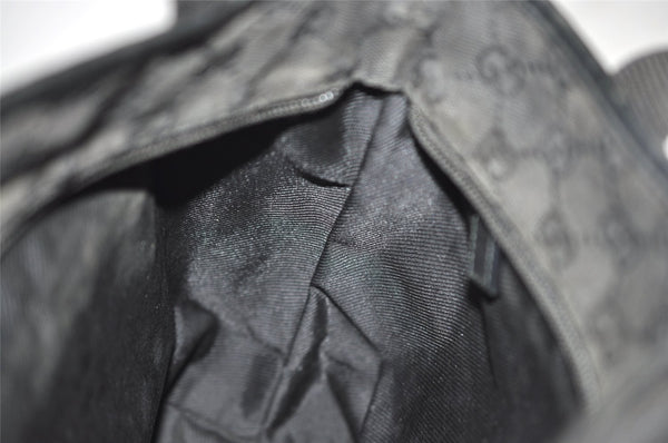 Authentic GUCCI Vintage Shoulder Tote Bag GG Canvas Leather 28893 Black 4509J