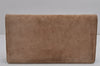 Authentic CELINE Vintage Clutch Hand Bag Purse Suede Leather Beige 4510J