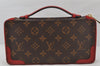 Auth Louis Vuitton Monogram Retiro Daily Organizer Travel Case M61452 Red 4510K