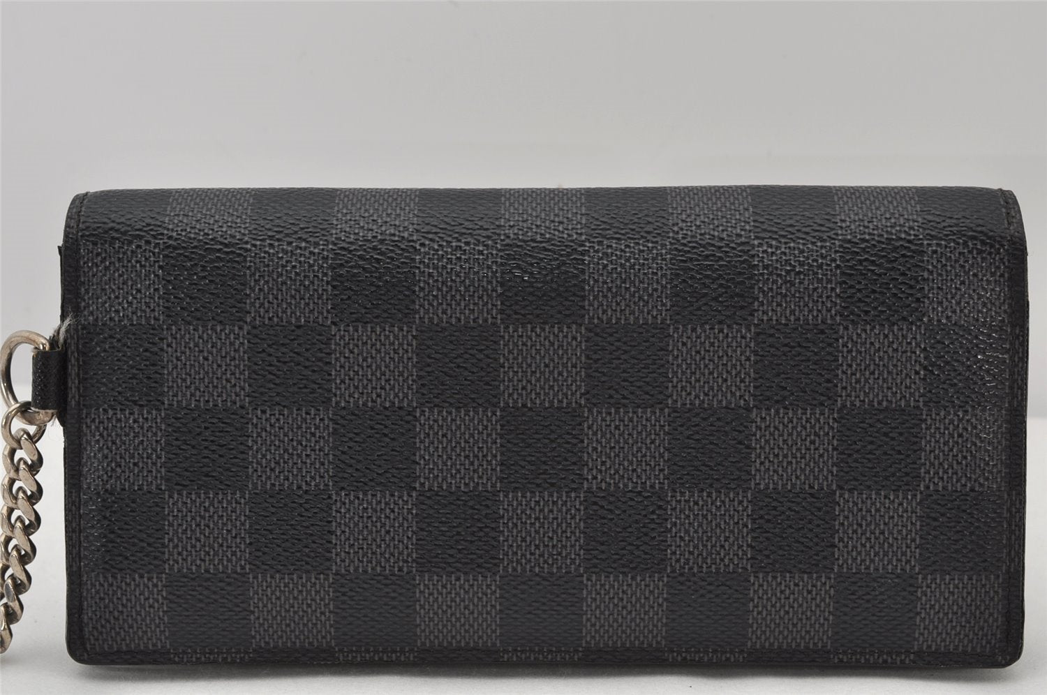 Auth Louis Vuitton Damier Graphite Portefeuille Accordeon Wallet N60023 LV 4511K