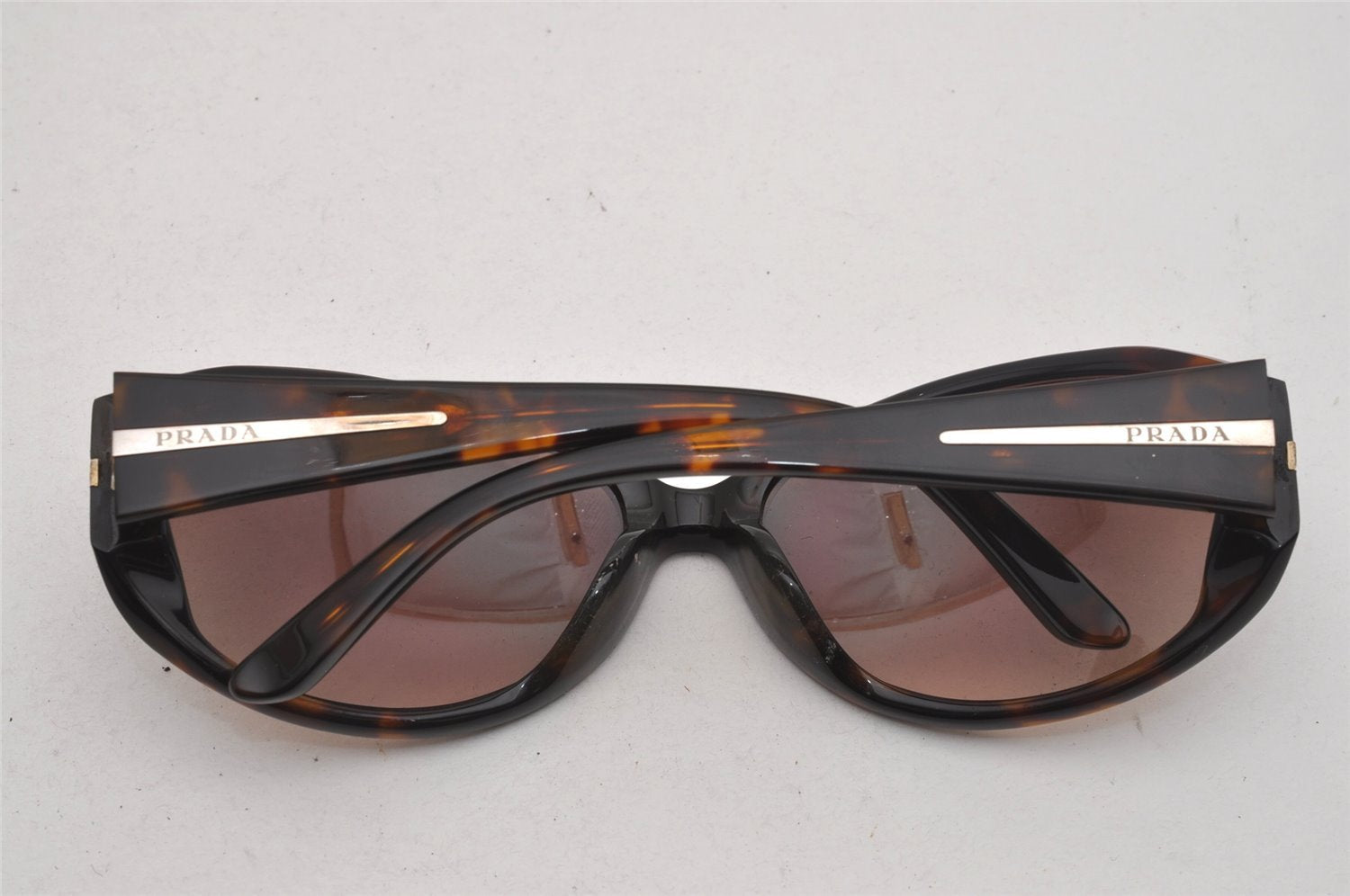 Authentic PRADA Sunglasses Vintage Tortoise Shell Plastic SPR24H Brown 4512J