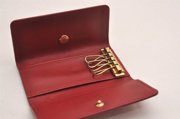 Authentic Louis Vuitton Vernis Multicles 4 Four Hooks Key Case M91976 Red 4513J