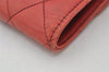 Authentic CHANEL Calf Skin Matelasse Bifold Long Wallet Purse Bordeaux CC 4513K