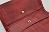 Authentic CHANEL Calf Skin Matelasse Bifold Long Wallet Purse Bordeaux CC 4513K