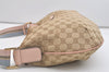 Authentic GUCCI Shoulder Cross Body Bag GG Canvas Leather 181092 Beige 4514J
