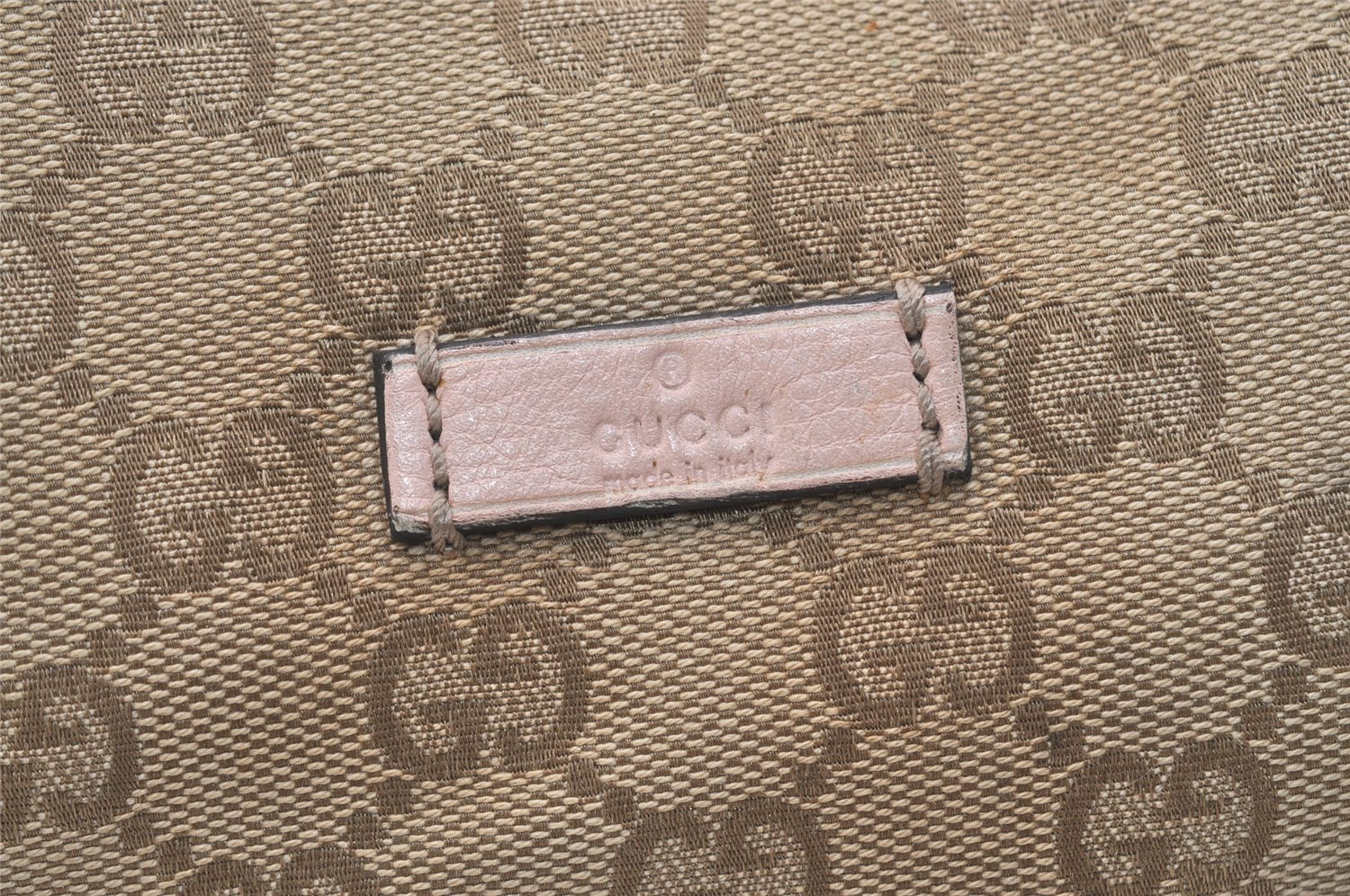 Authentic GUCCI Shoulder Cross Body Bag GG Canvas Leather 181092 Beige 4514J