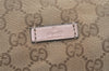 Authentic GUCCI Shoulder Cross Body Bag GG Canvas Leather 181092 Beige 4514J