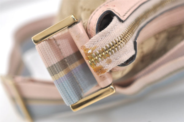 Authentic GUCCI Shoulder Cross Body Bag GG Canvas Leather 181092 Beige 4514J