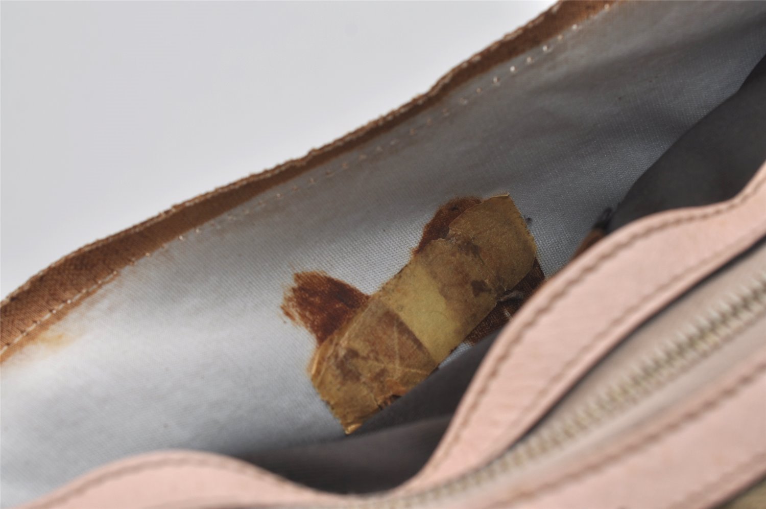 Authentic GUCCI Shoulder Cross Body Bag GG Canvas Leather 181092 Beige 4514J