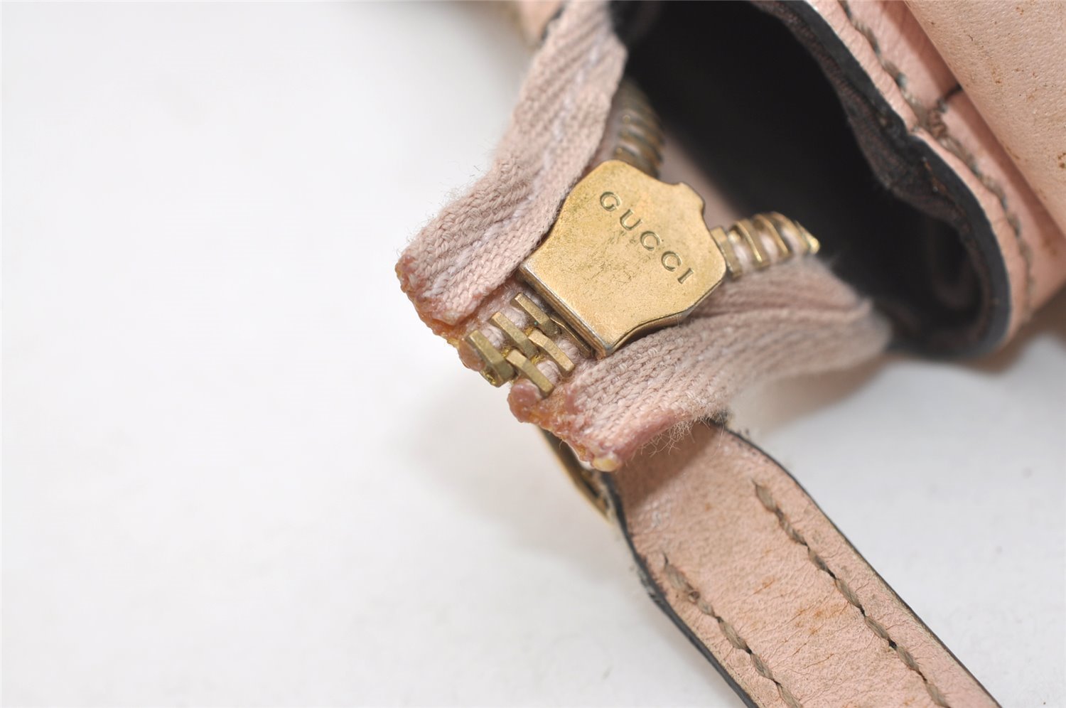 Authentic GUCCI Shoulder Cross Body Bag GG Canvas Leather 181092 Beige 4514J