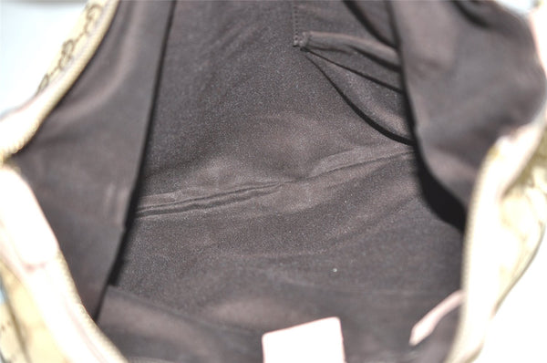 Authentic GUCCI Shoulder Cross Body Bag GG Canvas Leather 181092 Beige 4514J