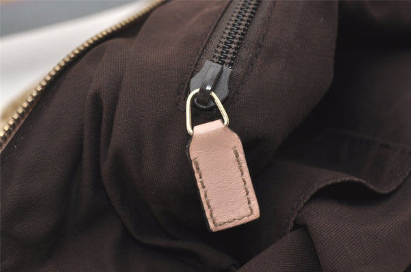 Authentic GUCCI Shoulder Cross Body Bag GG Canvas Leather 181092 Beige 4514J