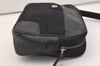 Authentic GUCCI Guccissima Nylon GG Leather Clutch Hand Bag 162782 Black 4515J