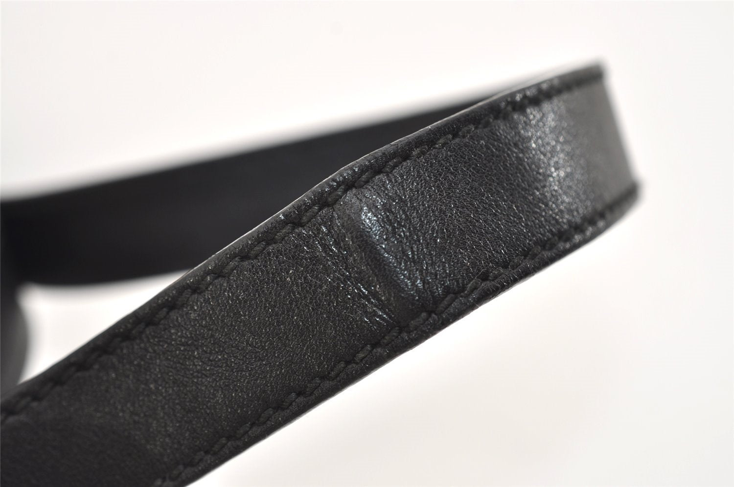 Authentic GUCCI Guccissima Nylon GG Leather Clutch Hand Bag 162782 Black 4515J