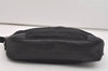 Authentic GUCCI Guccissima Nylon GG Leather Clutch Hand Bag 162782 Black 4515J