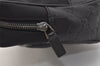 Authentic GUCCI Guccissima Nylon GG Leather Clutch Hand Bag 162782 Black 4515J