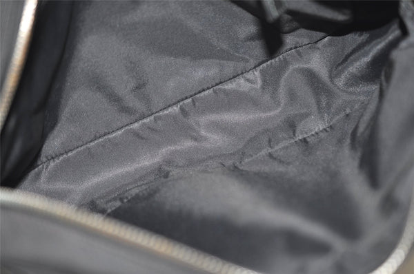 Authentic GUCCI Guccissima Nylon GG Leather Clutch Hand Bag 162782 Black 4515J